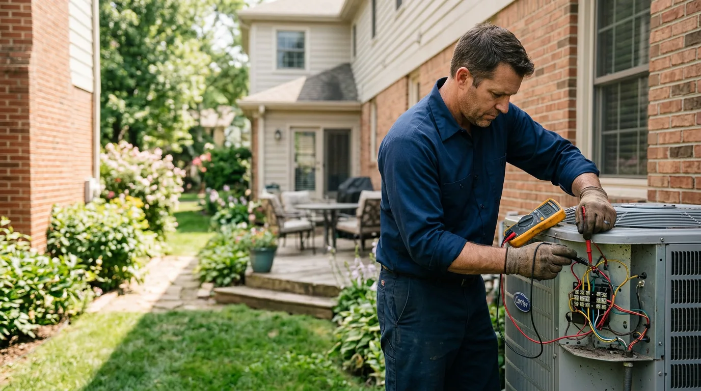 HVAC technician working near Princeton Junction, NJ